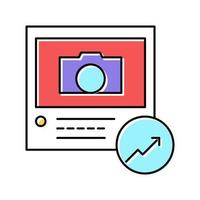 groei weergaven foto kleur pictogram vectorillustratie vector