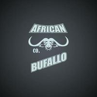 Afrikaanse bufallo logo sjabloon. eps 10 vector grafiek.