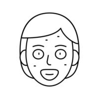 gezichtscrème masker lijn pictogram vectorillustratie vector