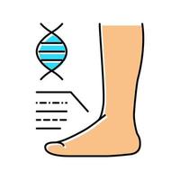 genetische platte voeten ziekte kleur pictogram vectorillustratie vector