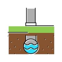 pijpleiding van drainage kleur pictogram vectorillustratie vector