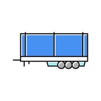 vrachtwagen aanhangwagen kleur pictogram vectorillustratie vector