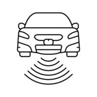 auto- sensor lijn icoon vector illustratie