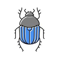 scarabee bug kleur pictogram vectorillustratie vector