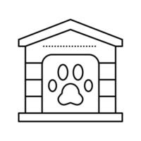 huisdier poot stand lijn pictogram vectorillustratie vector