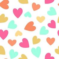 multi gekleurde hart naadloos liefde hart ontwerp vector achtergrond. naadloos patroon Aan Valentijnsdag dag. de naadloos structuur met hart.