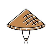 conisch hoed pet kleur icoon vector illustratie