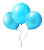 blauw verjaardag partij vakantie ballon vector