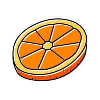 plak ronde oranje kleur icoon vector illustratie