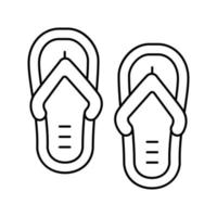 pantoffels zomer schoenen lijn pictogram vectorillustratie vector