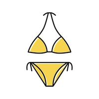 bikini zomer kleren voor zwemmen kleur icoon vector illustratio