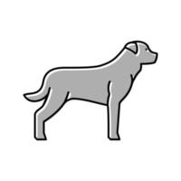 rottweiler hond kleur pictogram vectorillustratie vector