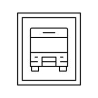 bushalte station teken lijn pictogram vectorillustratie vector