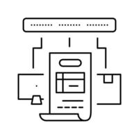 volgnummer lijn pictogram vectorillustratie vector