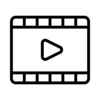 de video of film icoon is een film plakband met een Speel knop in de centrum vector