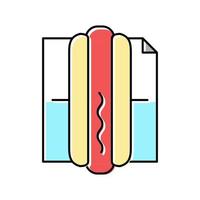 hotdog straatvoedsel kleur pictogram vectorillustratie vector