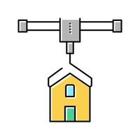 huis vervoer kleur pictogram vectorillustratie vector