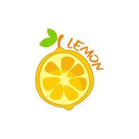 citroen logo. vers citroen fruit Aan zomer seizoen. zomer fruit vector