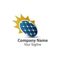 zon zonne-energie logo ontwerpsjabloon. solar tech logo-ontwerpen vector