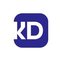 kd typografie monogram. kd bedrijf eerste brieven icoon. vector