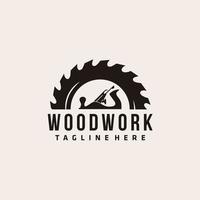 timmerwerk, houtbewerkers, houtbewerking logo ontwerp voor hout winkel, industrie vector