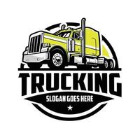 vrachtvervoer bedrijf cirkel embleem logo vector kunst geïsoleerd. het beste voor vrachtvervoer en vracht verwant industrie