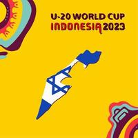 fifa u20 wereld kop Indonesië 2023 deelnemer, Israël vector