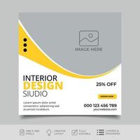 meubels social media post sjablonen ontwerp vector