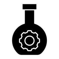 een glyph ontwerp icoon van laboratorium beheer vector