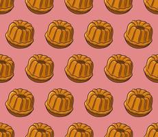 roze naadloos vector achtergrond met vers heerlijk cupcakes