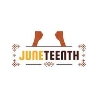 juneteenth vrijheid dag ontwerp voor Internationale moment vector