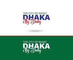 Dhaka vlieg dagelijks geheugensteuntje ontwerp concept vector