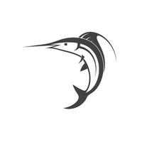 blauw marlijn vis icoon logo illustratie vector