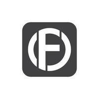 f brief logo icoon illustratie vector