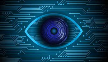 modern cyberveiligheid technologie achtergrond met oog vector