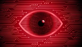 modern cyberveiligheid technologie achtergrond met oog vector