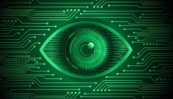 modern cyberveiligheid technologie achtergrond met oog vector