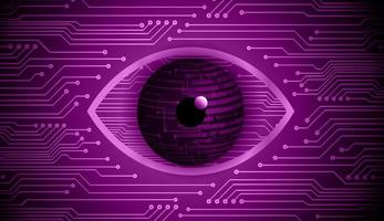 modern cyberveiligheid technologie achtergrond met oog vector