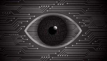 modern cyberveiligheid technologie achtergrond met oog vector