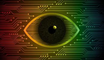 modern cyberveiligheid technologie achtergrond met oog vector
