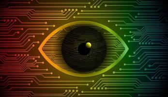 modern cyberveiligheid technologie achtergrond met oog vector