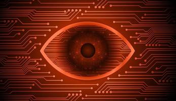 modern cyberveiligheid technologie achtergrond met oog vector