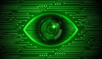 modern cyberveiligheid technologie achtergrond met oog vector