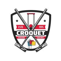 croquet sport club of team wijnoogst icoon of embleem vector