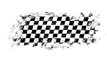 grunge ras vlag, vector geruit sport racing