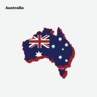 Australië land natie vlag kaart infographic vector