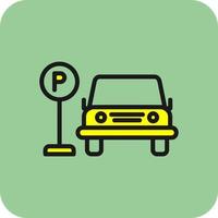 auto parkeren vector icon