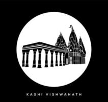 heer shiva kashi vishwanath jyotirlinga tempel vector icoon. kashi vishwanath tempel symbool.