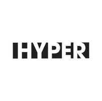hyper merk typografie logo. hyper belettering met karning belettering. vector