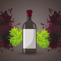 wijnhuis poster met fles vector